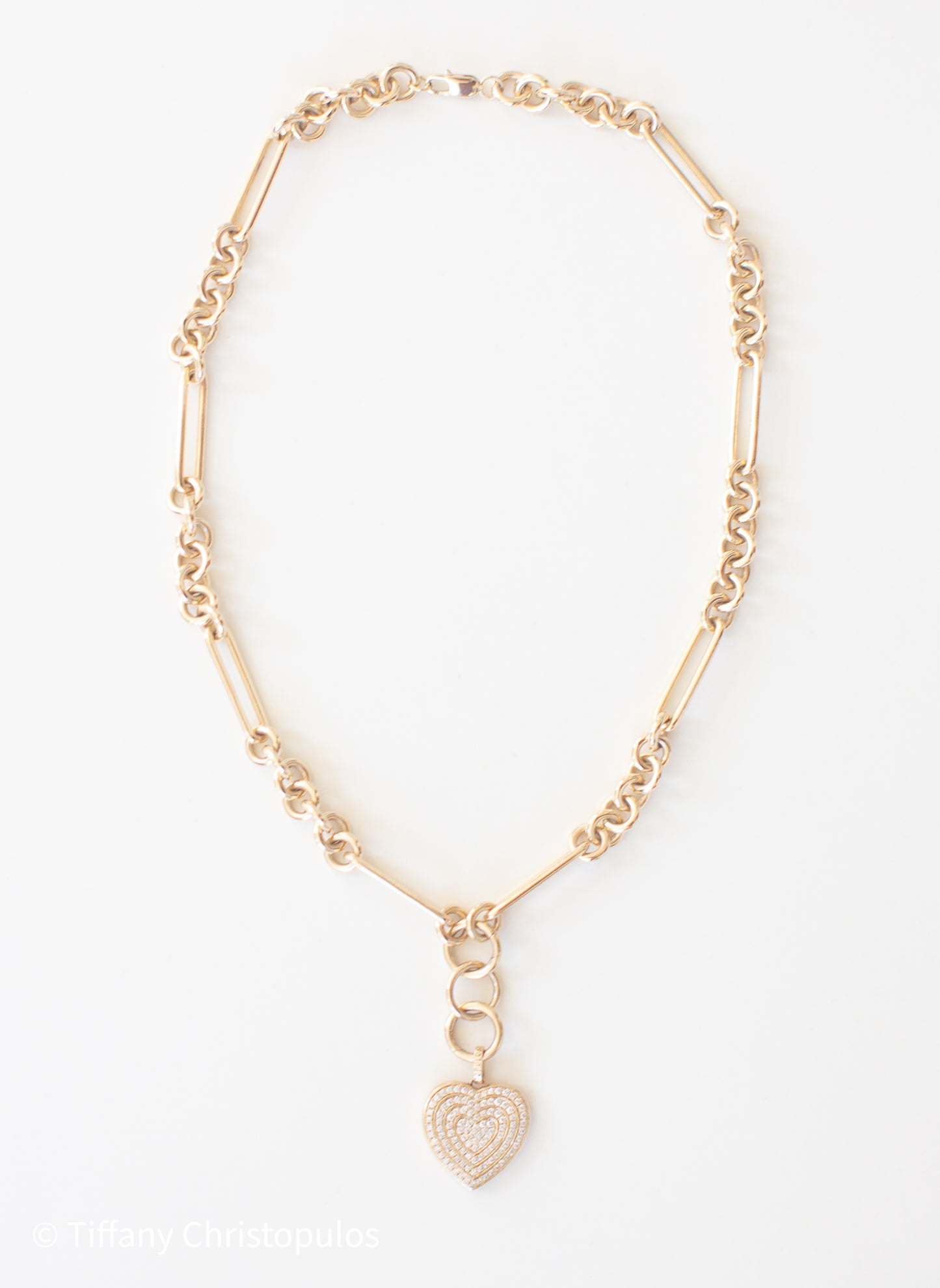 Coco Necklace With Lucy Diamond Charm And Two August Annex Links